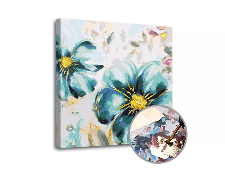 PREMIUM GOLD Paint by Numbers – Forgotten Forget-Me-Nots