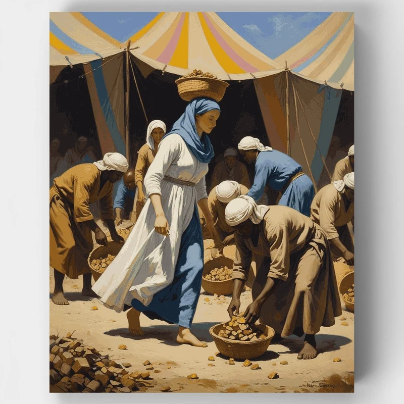 Middle Eastern Market Scene - Paint by Numbers Kit