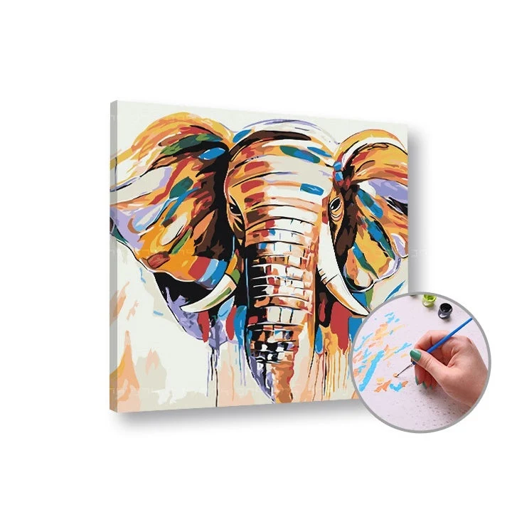 Elephant Paint by Numbers – Intermediate Difficulty