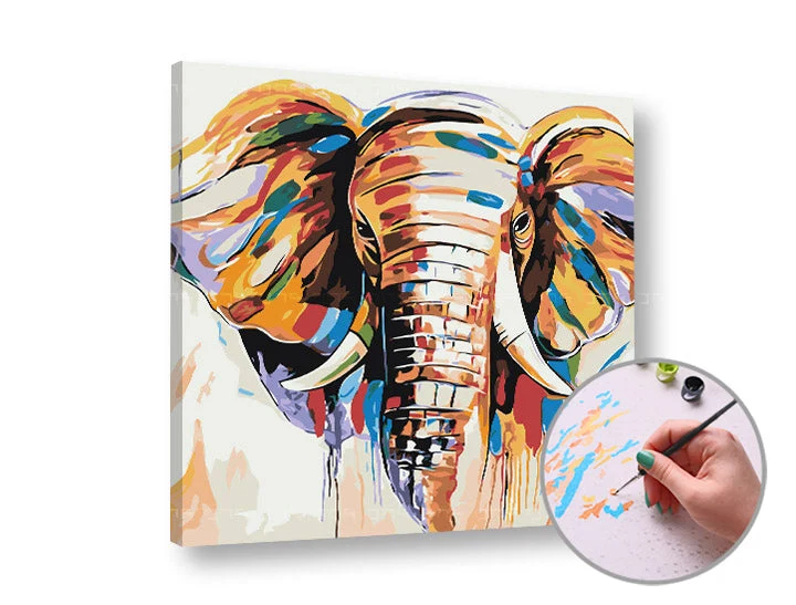 Elephant Paint by Numbers – Intermediate Difficulty