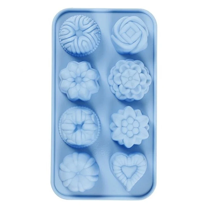 Silicone Mold for Mini Cakes, Set of 8