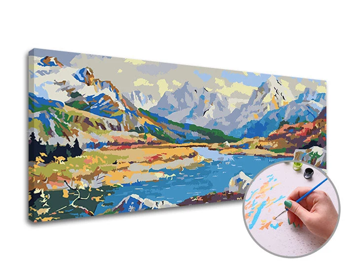 Paint by Numbers IN THE MOUNTAINS | Low Difficulty