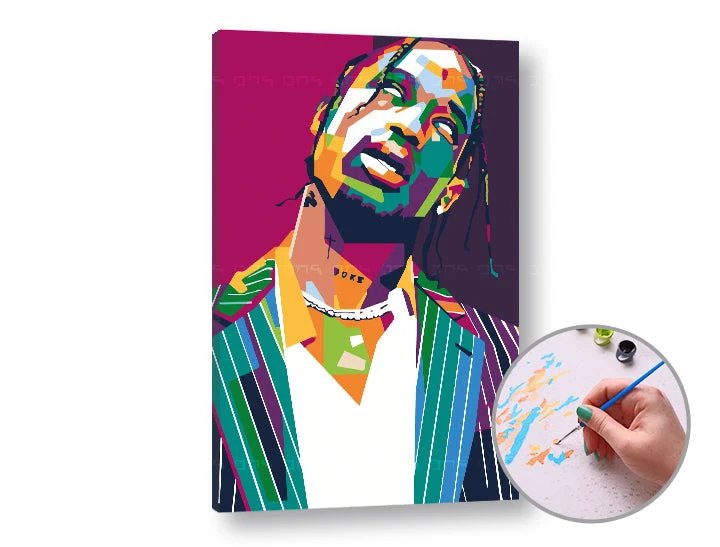 TRAVIS SCOTT Paint by Numbers | Low Difficulty