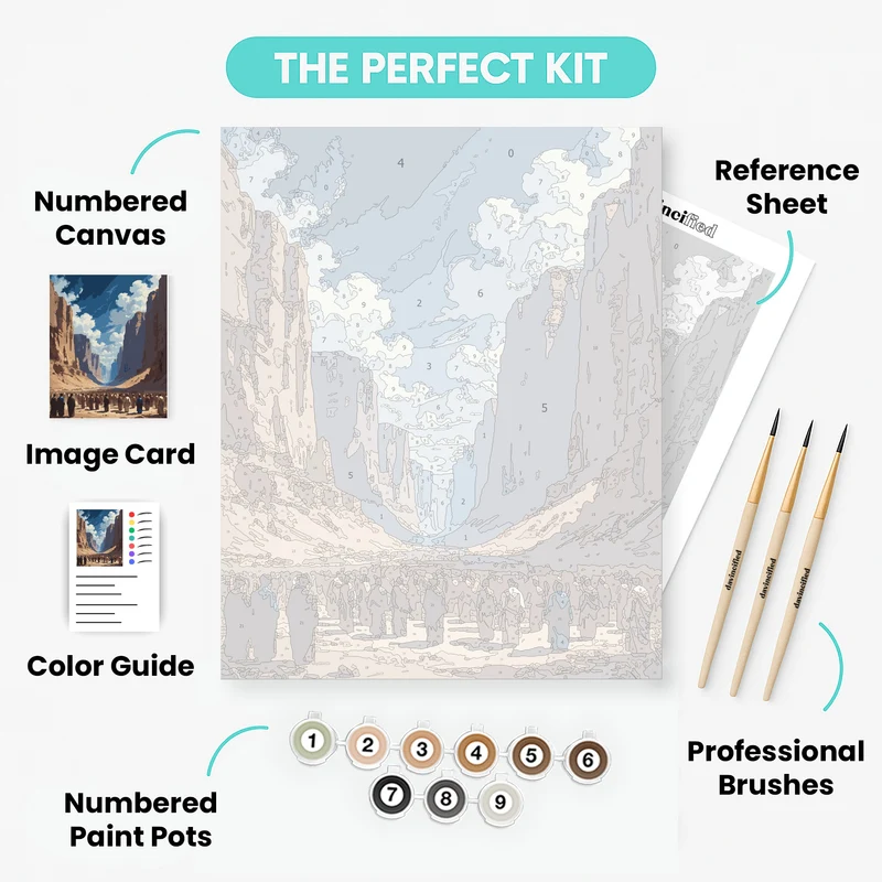 Desert Canyon Gathering - Paint by Numbers Kit