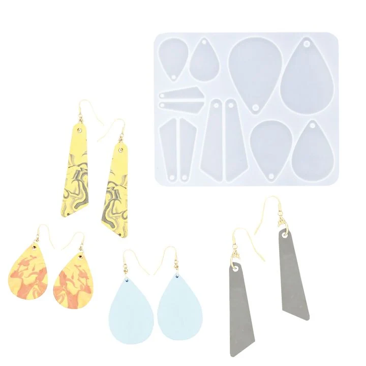 Silicone Mold for Casting 15x12x0.5 cm - Earrings