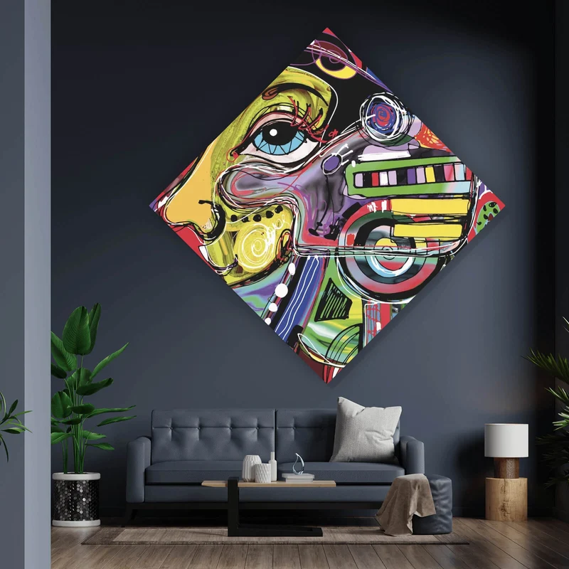 Acrylglasbild Face Abstract Art No.5 Raute