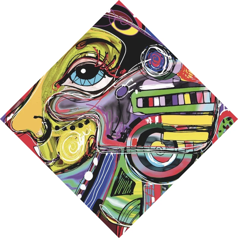 Aluminiumbild Face Abstract Art No.5 Raute