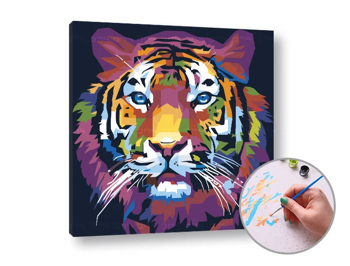 TIGER JUNGLE Paint by Numbers | Low Difficulty