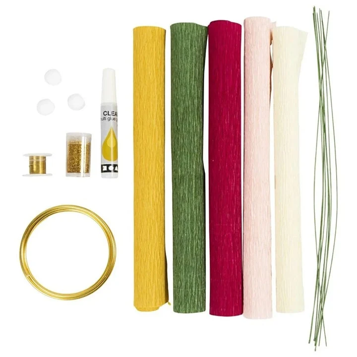 Craft Set | Crepe Paper Wreath With Flowers