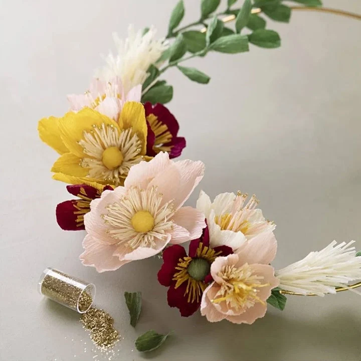 Craft Set | Crepe Paper Wreath With Flowers
