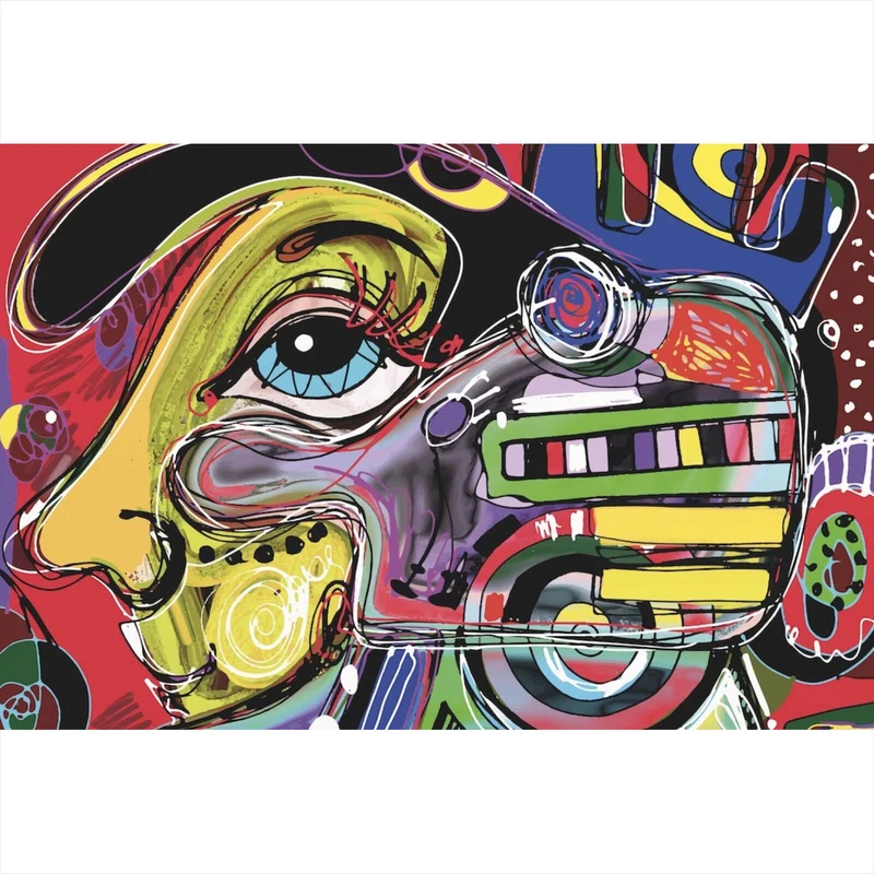 Spannrahmenbild Face Abstract Art No.5 Querformat