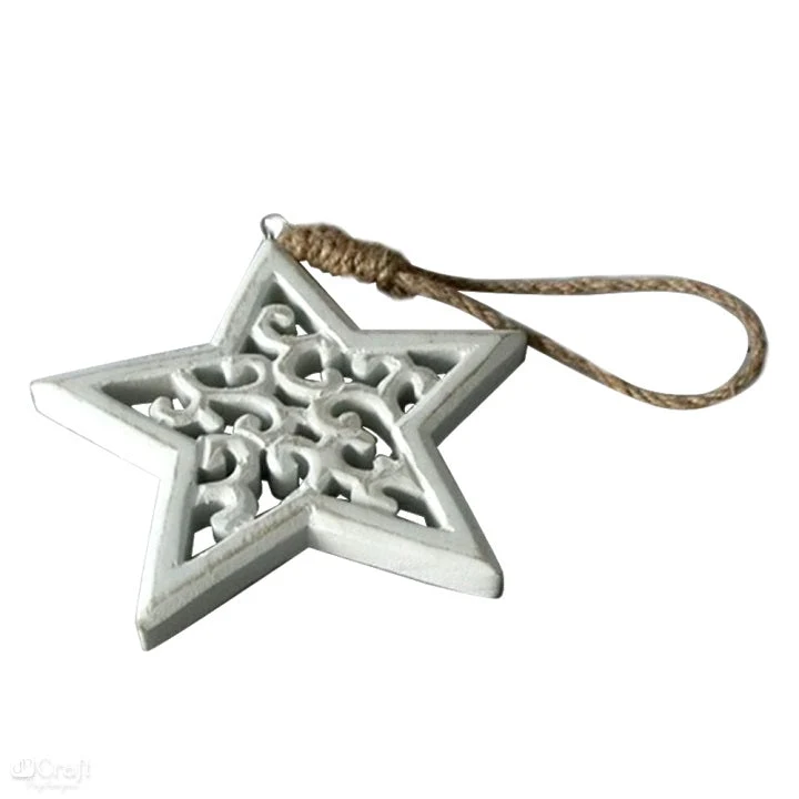 Wooden Star Decoration, 11.5 cm