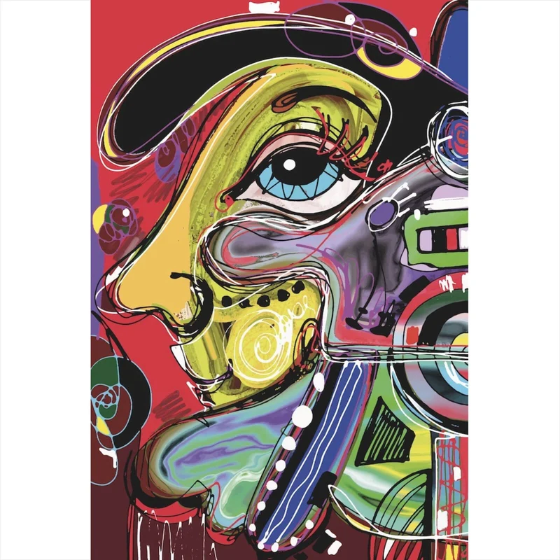 Acrylglasbild Face Abstract Art No.5 Hochformat