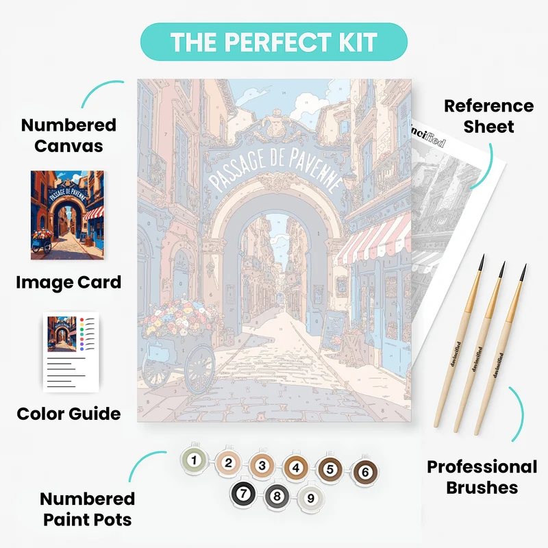 Passage de Pavenne - Paint by Numbers Kit