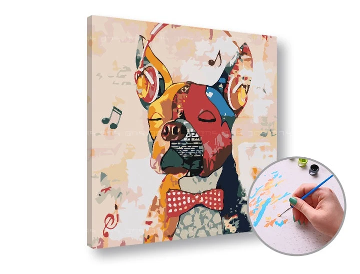 Relaxing Dog Paint by Numbers – Low Difficulty