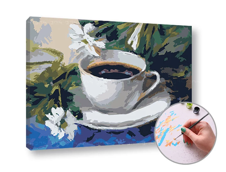 Paint by Numbers Morning Coffee | Low Difficulty