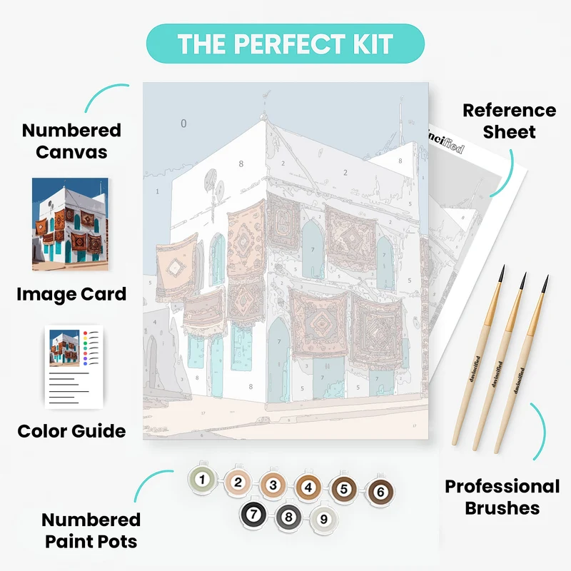 Moroccan Carpet Shop - Paint by Numbers Kit