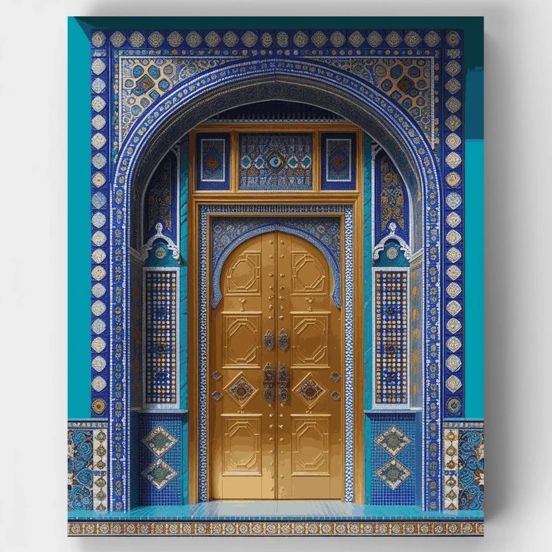 Ornate Moroccan Door - Paint by Numbers Kit