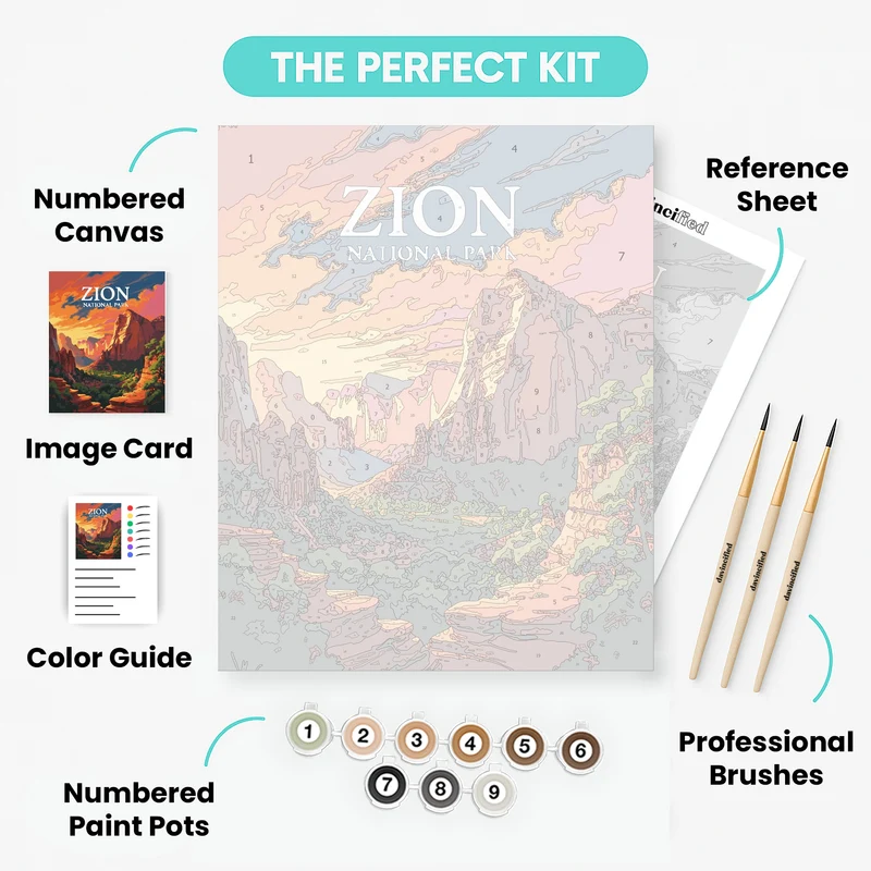 Zion National Park - Paint by Numbers Kit