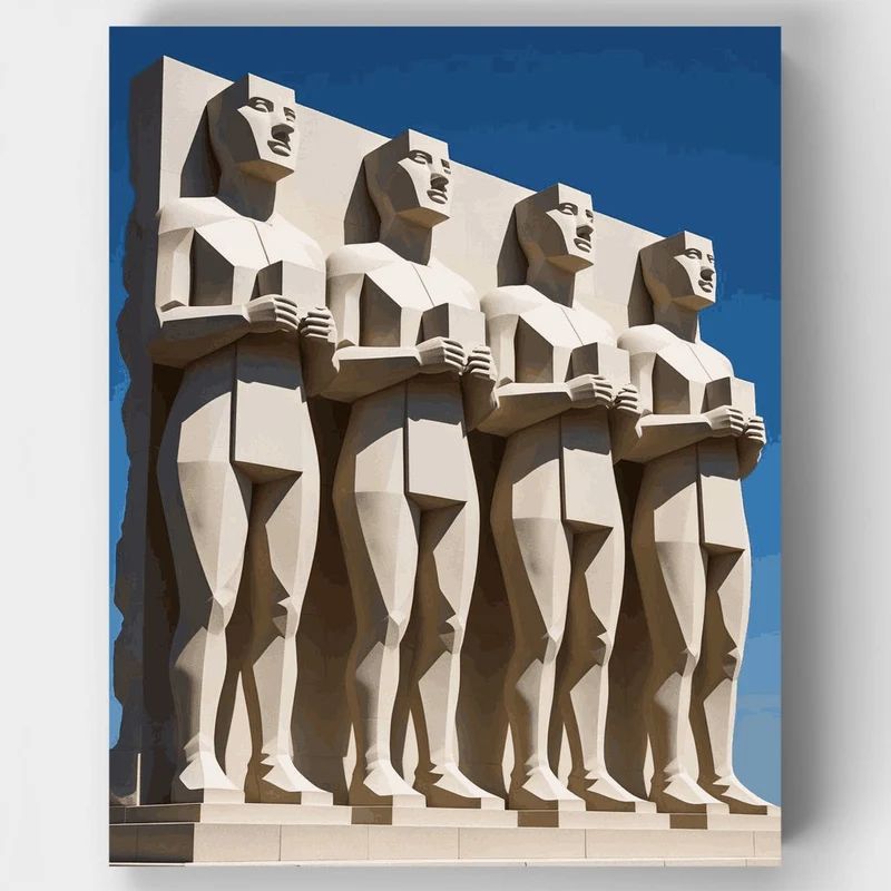 Four Ancient Guardians Monument - Paint by Numbers Kit