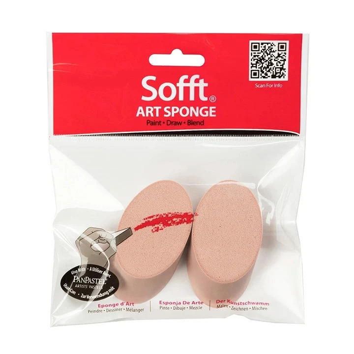 Sofft Angled Sponges for Applying Pastels, Set of 2, Round