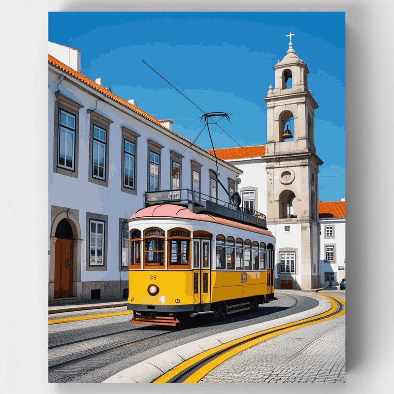 Portuguese Tram Adventure - Paint by Numbers Kit