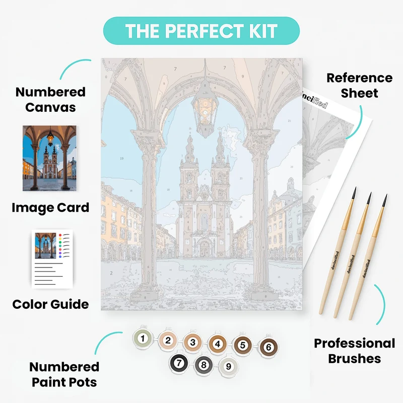 European Cathedral Square - Paint by Numbers Kit