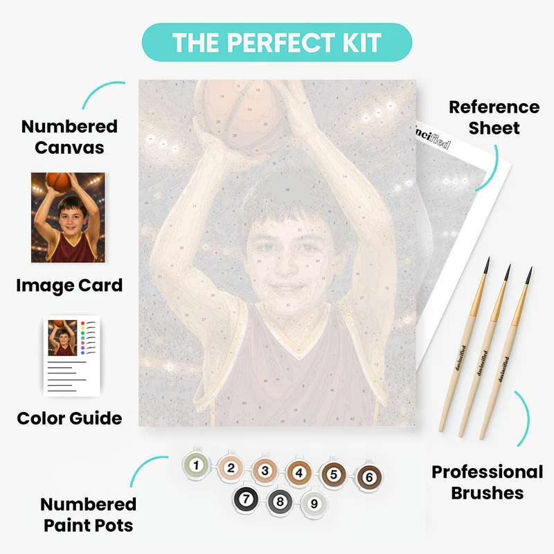 Basketball Champion - Custom Paint by Numbers Kit