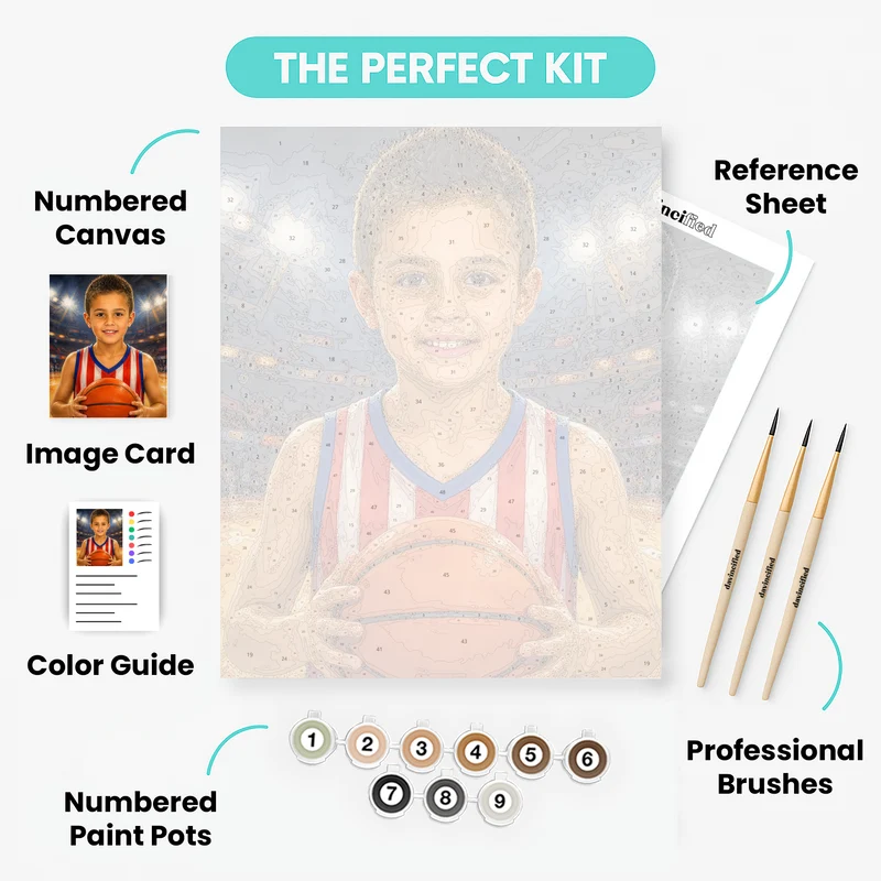 Future Basketball Star - Custom Paint by Numbers Kit