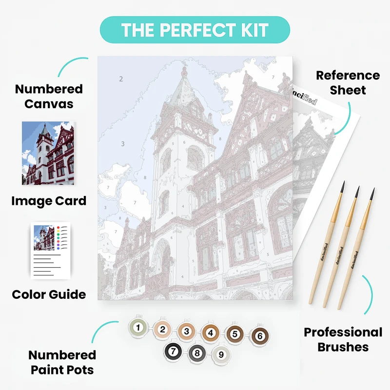 Historic Church Architecture - Paint by Numbers Kit