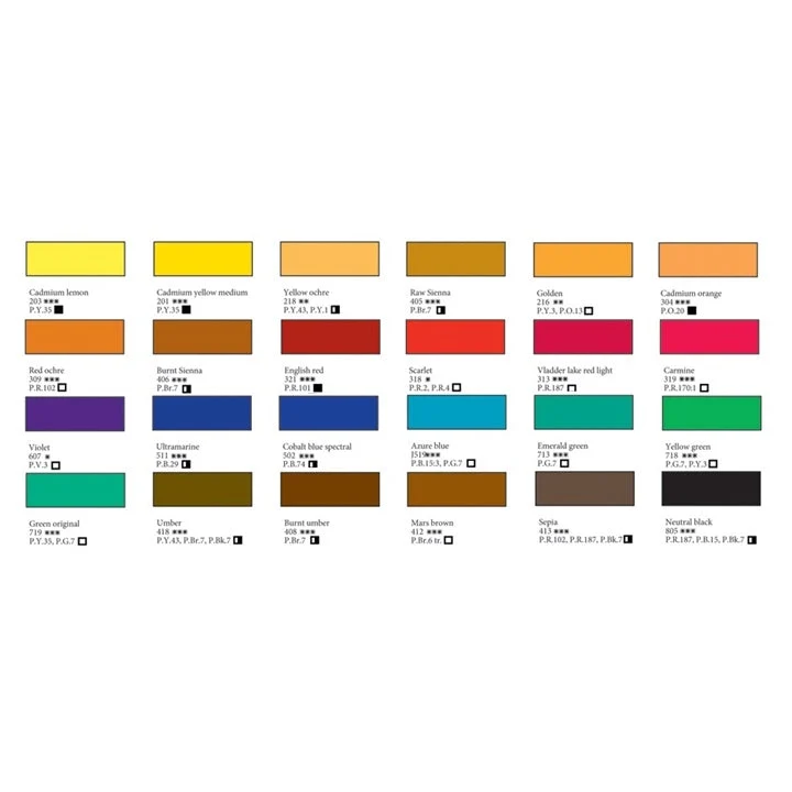 Saint-Petersburg Artistic Watercolor Set, 24 x 2.5 ml