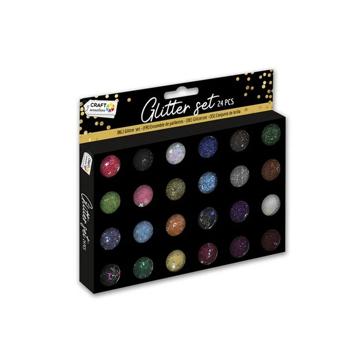 Set of 24 Glitter Jars
