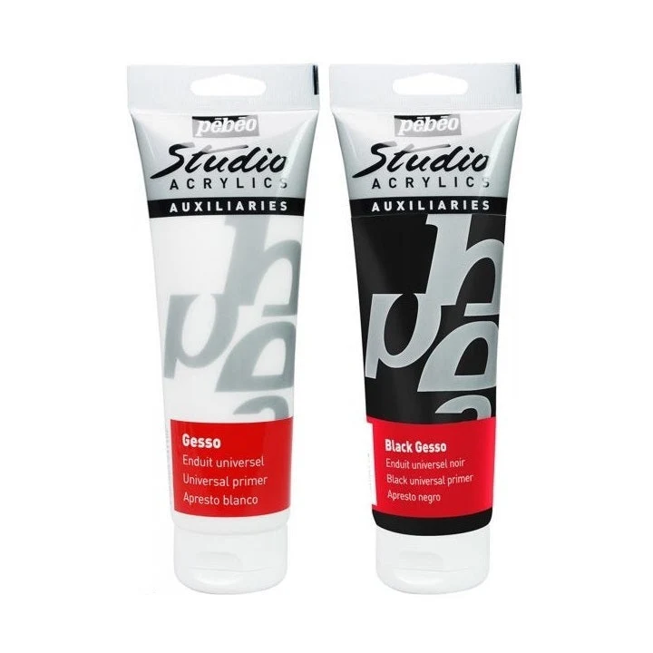 Pébéo Black and White Gesso Set, 2 x 100 ml