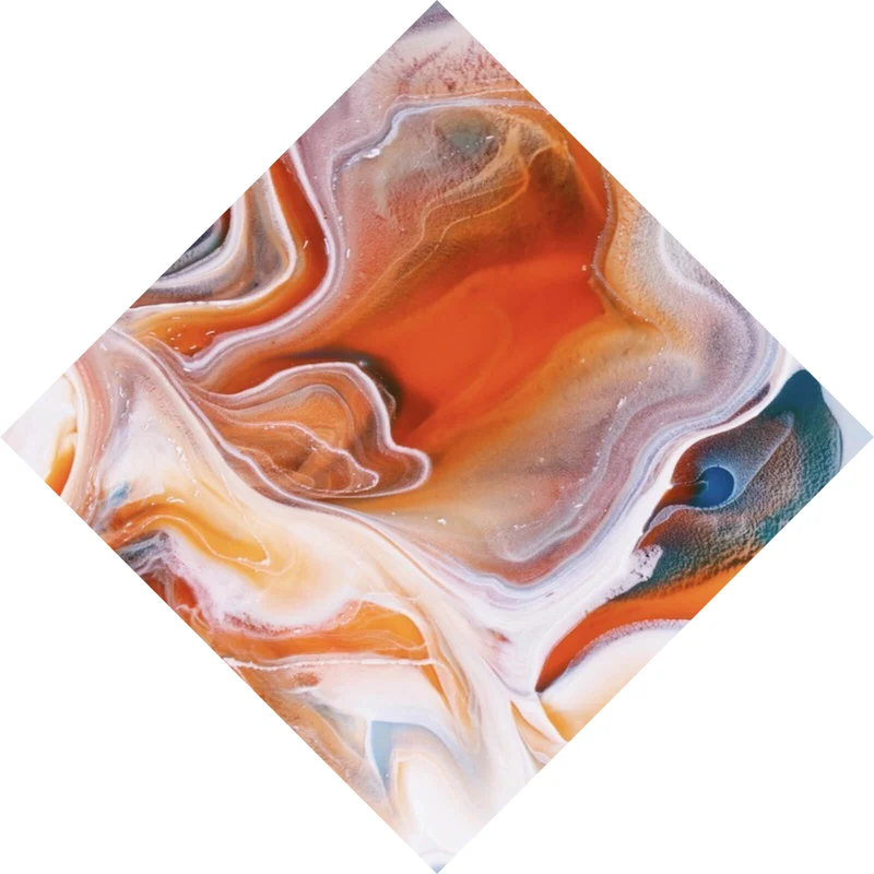Leinwandbild Fluid Art Explosion Raute