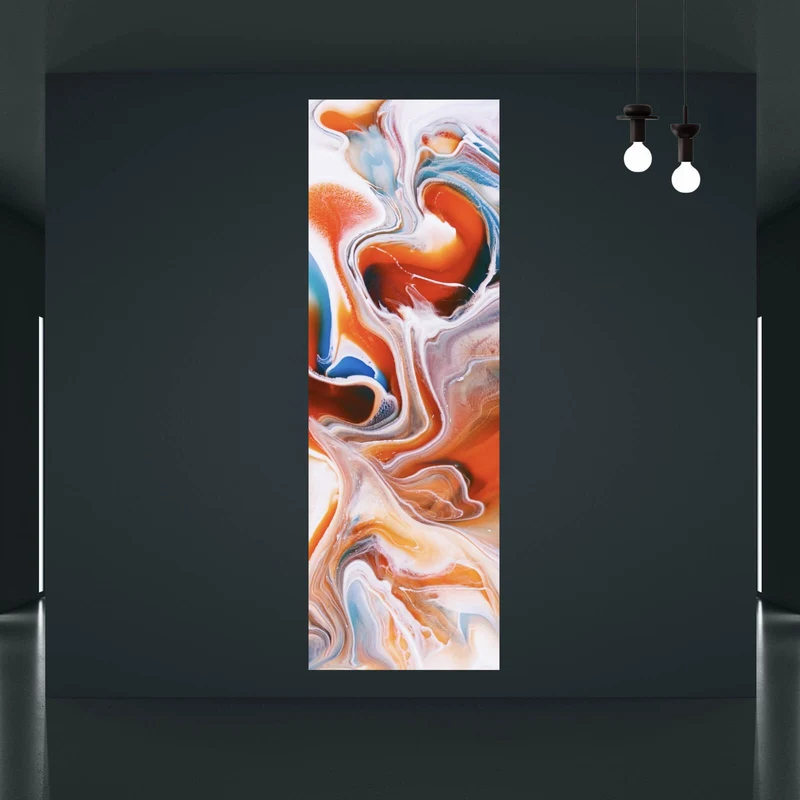 Spannrahmenbild Fluid Art Explosion Panorama Hoch