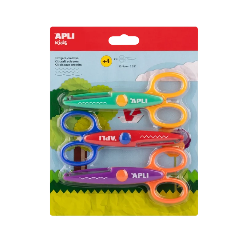 Forbici creative APLI 13,5 cm, punta arrotondata, simmetriche
