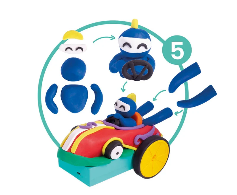 Kreativni set za modeliranje JOVI Tech Crazy Cars Utrke 14 kom