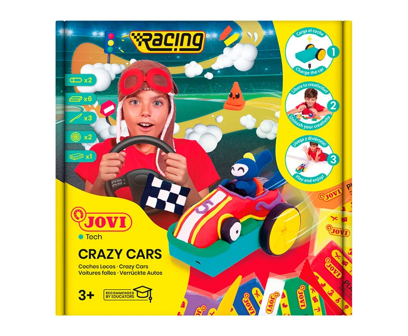 Kreativni set za modeliranje JOVI Tech Crazy Cars Utrke 14 kom
