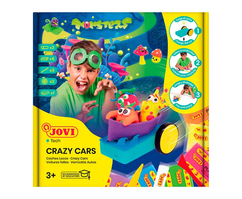 Kreatives Knetset Jovi Tech Crazy Cars Monster - 14-tlg.