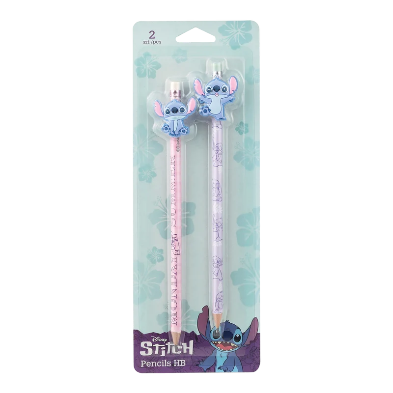 Colorino σετ μολύβια Stitch Pastel 3, στρογγυλά με γόμα