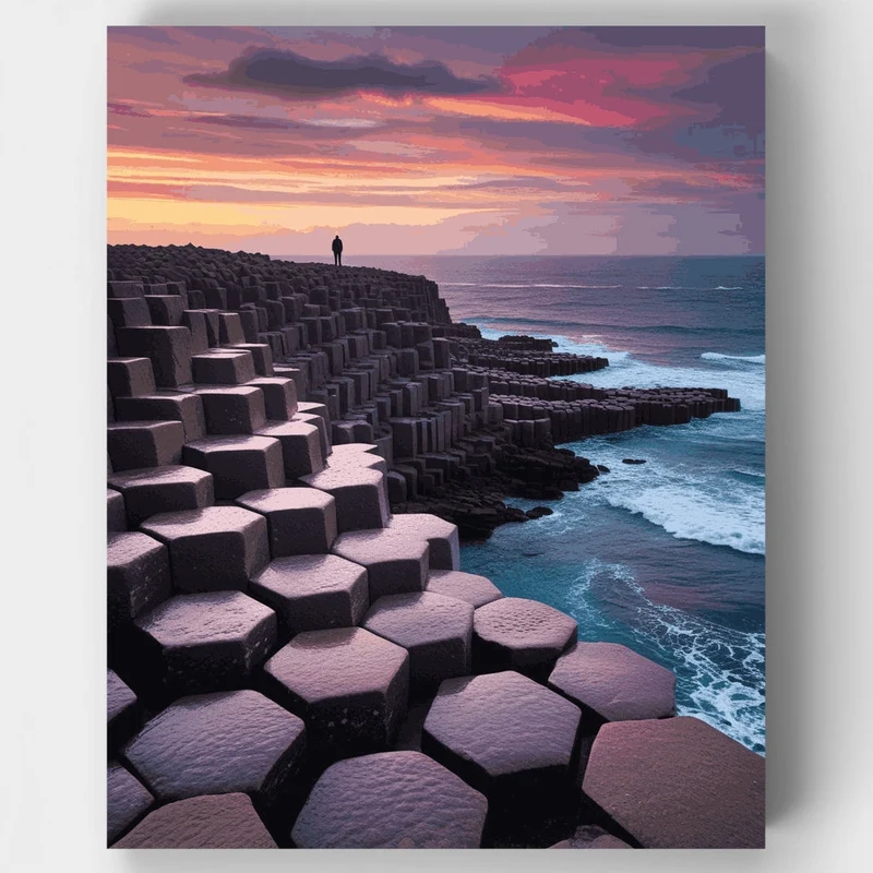 Giant's Causeway Sunset - Paint by Numbers Kit