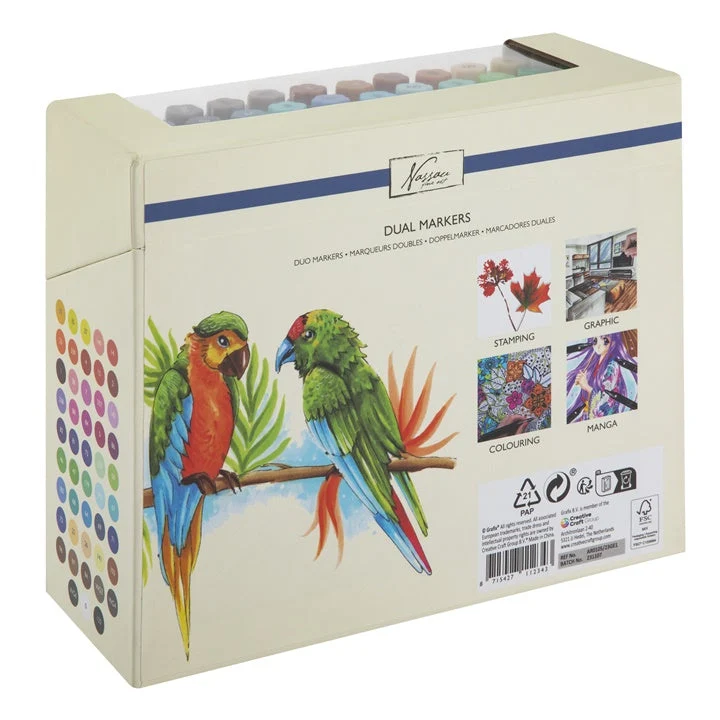 Set of 48 Double-Sided Markers