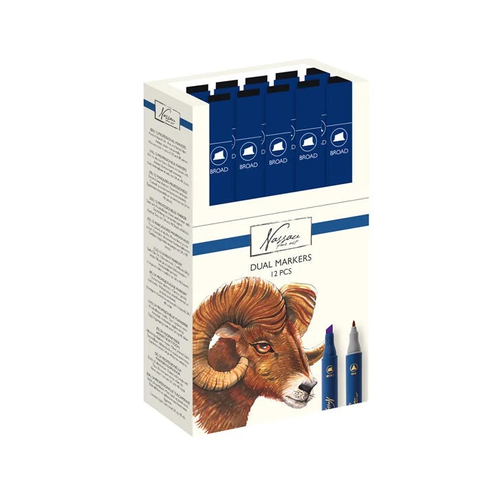 Set of 12 Double-Sided Markers