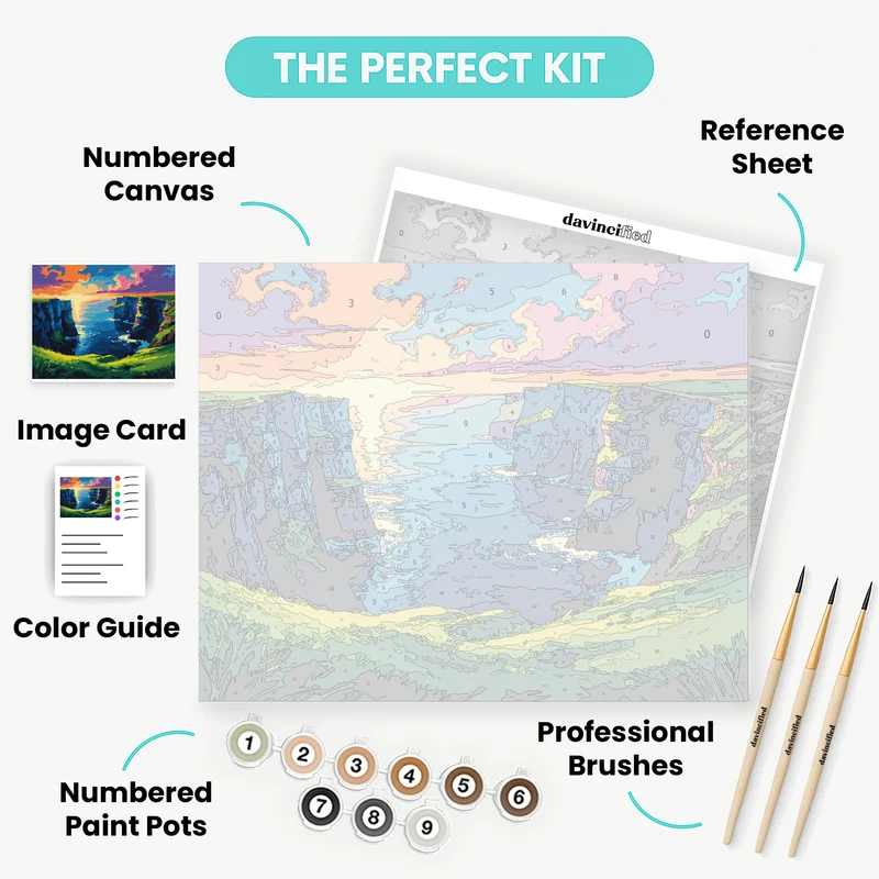 Cliffs of Moher Sunset - Paint by Numbers Kit