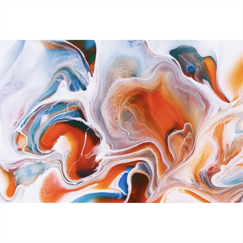 Aluminiumbild gebürstet Fluid Art Explosion Querformat