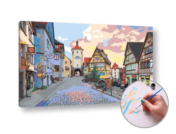 Paint by Numbers BORING STREET | Medium Difficulty