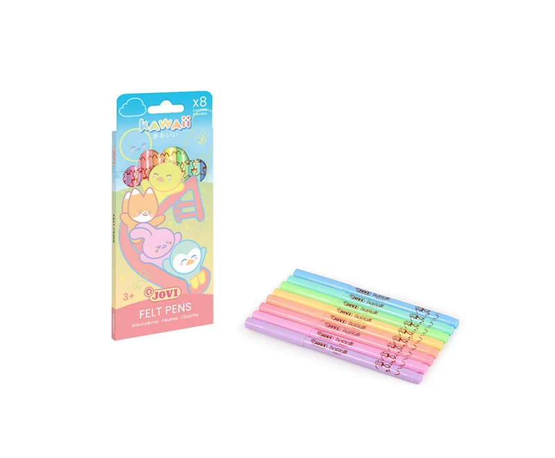 Παιδικοί μαρκαδόροι JOVI Kawaii / σετ 8 τεμ. - 3 mm