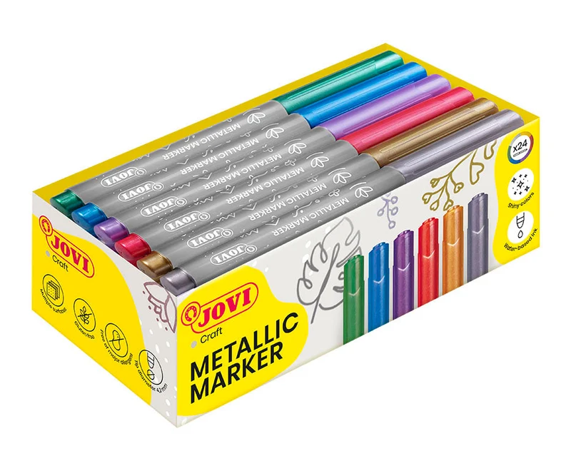 Metalické fixky JOVI Jovidecor / sada 24 ks - 6 odtieňov