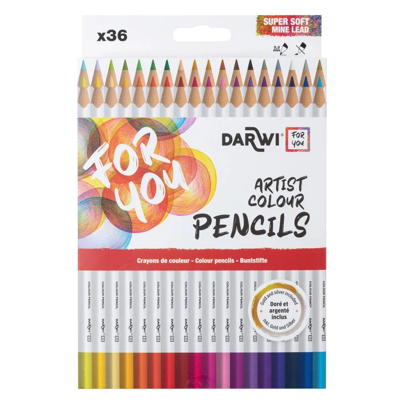 DARWI set di matite colorate 36 pz