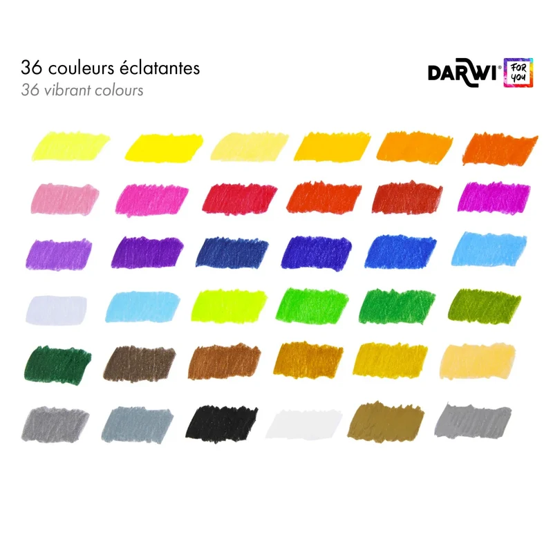 DARWI set di matite colorate 36 pz